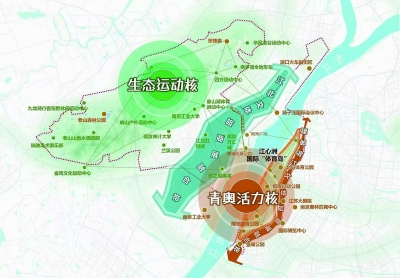 南京市青奥滨江户外运动目的地将形成青奥活力核、生态运动核与文体旅商展融合带。 南京市体育局供图